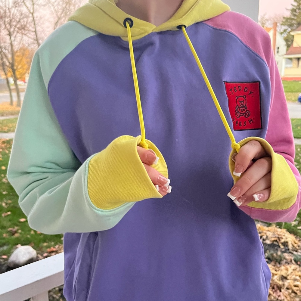 Teddy Fresh Color Block Sweat Shirt